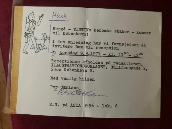 Invitation Hergé i København 1971 reception.jpg